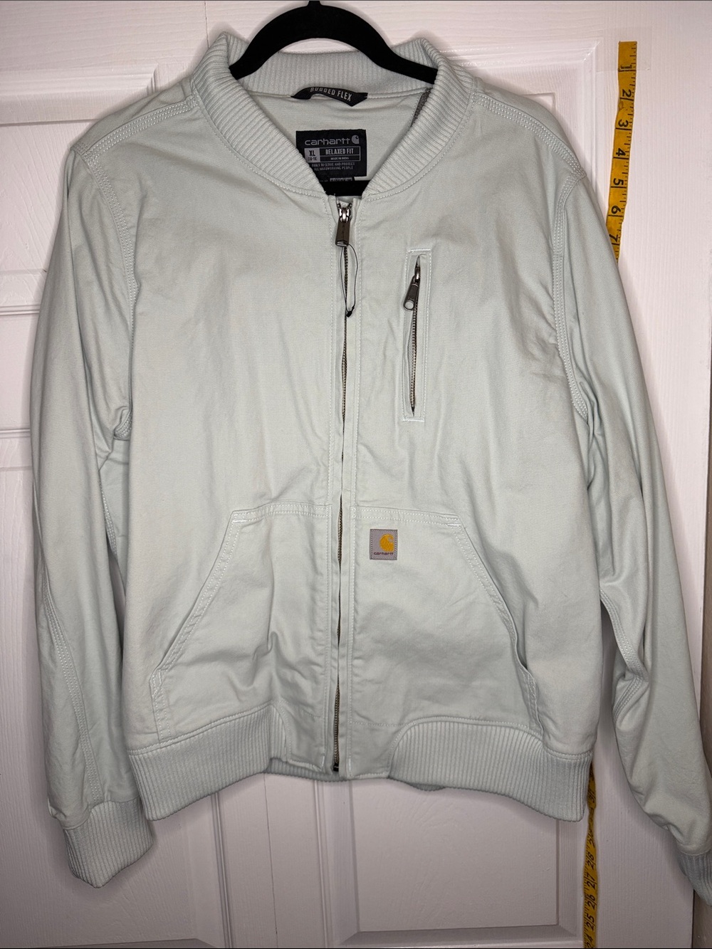 Carhartt Pale Mint Front-Zip Work Jacket